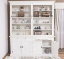 Biblioteca cu 4 usi, cu dim. 200x40x240, MDF de la Rustic Butique MPS004BAS+SUP - Culoarea P039 - VOPSIT
