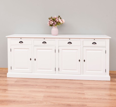 Buffet cu 4 usi si 4 sertare, cu dim. 223x50x90, din MDF de la Rustic Butique MPS009BAS - Culoare_P039A - VOPSIT ANTICHIZAT