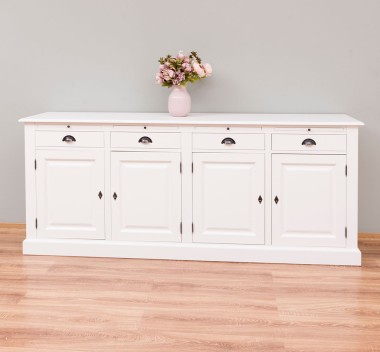 Buffet cu 4 usi si 4 sertare, cu dim. 223x50x90, din MDF de la Rustic Butique MPS009BAS - Culoare_P039A - VOPSIT ANTICHIZAT
