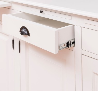Buffet cu 4 usi si 4 sertare, cu dim. 223x50x90, din MDF de la Rustic Butique MPS009BAS - Culoare_P039A - VOPSIT ANTICHIZAT