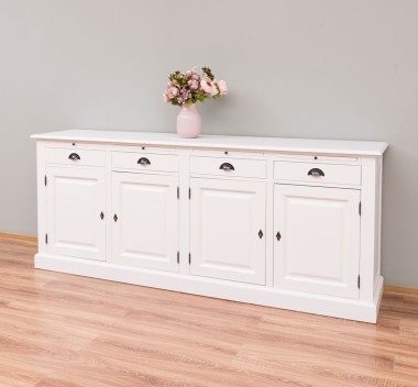 Buffet cu 4 usi si 4 sertare, cu dim. 223x50x90, din MDF de la Rustic Butique MPS009BAS - Culoare_P039A - VOPSIT ANTICHIZAT