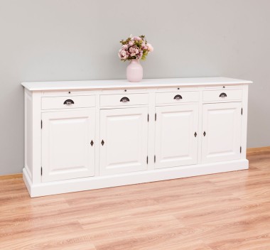 Buffet cu 4 usi si 4 sertare, cu dim. 223x50x90, din MDF de la Rustic Butique MPS009BAS - Culoare_P039A - VOPSIT ANTICHIZAT