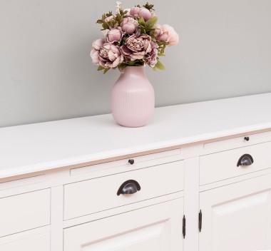 Buffet cu 4 usi si 4 sertare, cu dim. 223x50x90, din MDF de la Rustic Butique MPS009BAS - Culoare_P039A - VOPSIT ANTICHIZAT