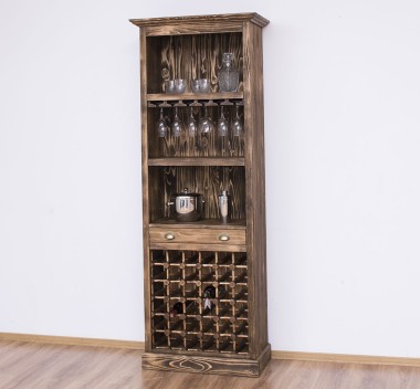 Mobila bar cu suport sticle de la Rustic Butique PS262 - Culoare_P064 - PERIAT ADANC