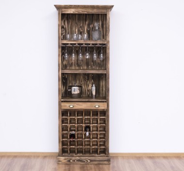 Mobila bar cu suport sticle de la Rustic Butique PS262 - Culoare_P064 - PERIAT ADANC