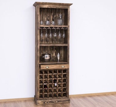 Mobila bar cu suport sticle de la Rustic Butique PS262 - Culoare_P064 - PERIAT ADANC