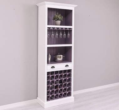Mobila bar cu suport sticle de la Rustic Butique PS262 - Culoare Ext._P004 / Culoare Int._P041 - DUBLU COLOR