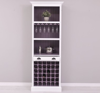Mobila bar cu suport sticle de la Rustic Butique PS262 - Culoare Ext._P004 / Culoare Int._P041 - DUBLU COLOR