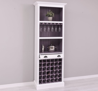 Mobila bar cu suport sticle de la Rustic Butique PS262 - Culoare Ext._P004 / Culoare Int._P041 - DUBLU COLOR