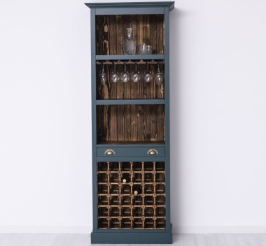 Mobila bar cu suport sticle de la Rustic Butique PS262 - Culoare Ext._P087 / Culoare Int._P064 - DUBLU COLOR