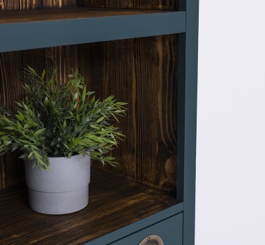 Mobila bar cu suport sticle de la Rustic Butique PS262 - Culoare Ext._P087 / Culoare Int._P064 - DUBLU COLOR