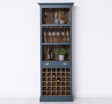 Mobila bar cu suport sticle de la Rustic Butique PS262 - Culoare Ext._P087 / Culoare Int._P064 - DUBLU COLOR