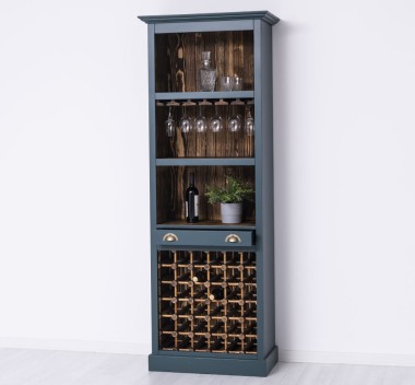 Mobila bar cu suport sticle de la Rustic Butique PS262 - Culoare Ext._P087 / Culoare Int._P064 - DUBLU COLOR