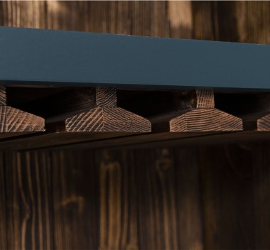 Mobila bar cu suport sticle de la Rustic Butique PS262 - Culoare Ext._P087 / Culoare Int._P064 - DUBLU COLOR