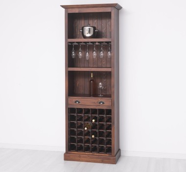 Mobila bar cu suport sticle de la Rustic Butique PS262 - Culoare_P081 - LACUIT & VOPSIT