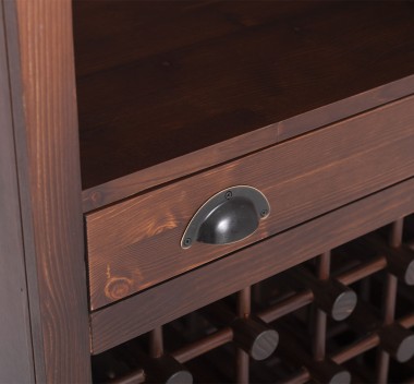 Mobila bar cu suport sticle de la Rustic Butique PS262 - Culoare_P081 - LACUIT & VOPSIT