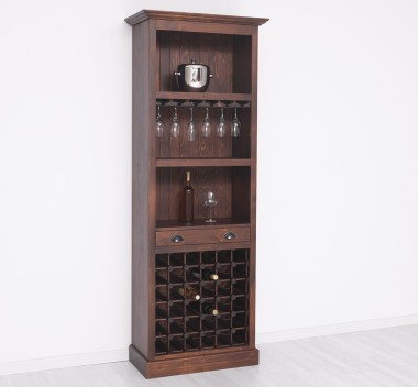 Mobila bar cu suport sticle de la Rustic Butique PS262 - Culoare_P081 - LACUIT & VOPSIT