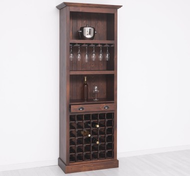 Mobila bar cu suport sticle de la Rustic Butique PS262 - Culoare_P081 - LACUIT & VOPSIT