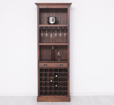 Mobila bar cu suport sticle de la Rustic Butique PS262 - Culoare_P081 - LACUIT & VOPSIT