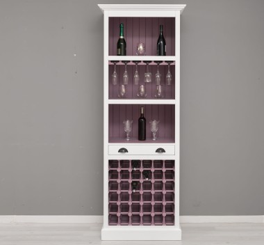 Mobila bar cu suport sticle de la Rustic Butique PS262 - Culoare Ext._P004 / Culoare Int._P041 - DUBLU COLOR