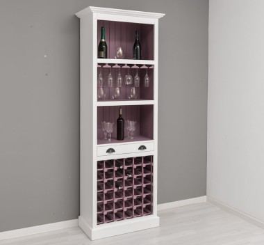 Mobila bar cu suport sticle de la Rustic Butique PS262 - Culoare Ext._P004 / Culoare Int._P041 - DUBLU COLOR