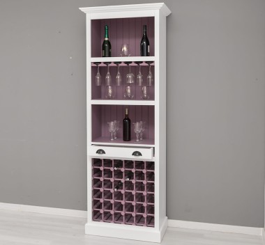 Mobila bar cu suport sticle de la Rustic Butique PS262 - Culoare Ext._P004 / Culoare Int._P041 - DUBLU COLOR