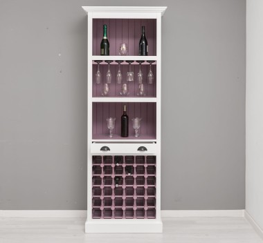 Mobila bar cu suport sticle de la Rustic Butique PS262 - Culoare Ext._P004 / Culoare Int._P041 - DUBLU COLOR