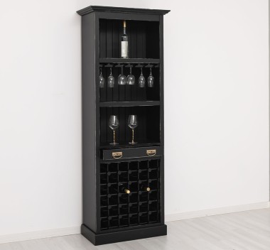 Mobila bar cu suport sticle de la Rustic Butique PS262 - Culoare_P003A - VOPSIT ANTICHIZAT
