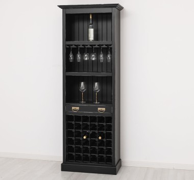 Mobila bar cu suport sticle de la Rustic Butique PS262 - Culoare_P003A - VOPSIT ANTICHIZAT