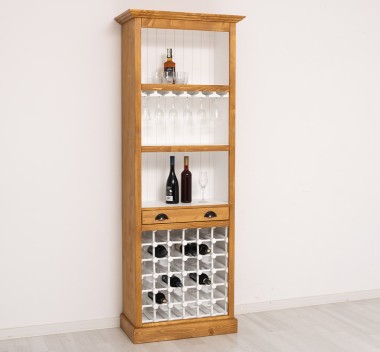 Mobila bar cu suport sticle de la Rustic Butique PS262 - Culoare Ext._P002 / Culoare Int._P004 - DUBLU COLOR