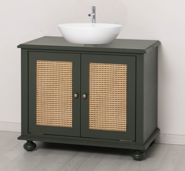 Dulap baie Ratan pentru 1 chiuveta pe blat - lavoarele nu sunt incluse in pret de la Rustic Butique PS801 - Culoare_P115 - VOPSIT
