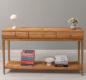 Consola eleganta cu 3 sertare si polita inferioara, stejar de la Rustic Butique OPS796 - Culoare_P089 - ULEIAT