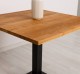 Masa patrata cu picior central metalic, blat stejar de la Rustic Butique OPS808 - Culoare_P089 - ULEIAT