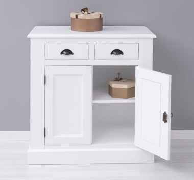 Bufet cu 2 usi, 2 sertare, BAS de la Rustic Butique PS70BAS - Culoare_P030++P004A - 2 STRATURI DE CULORI ANTICHIZAT
