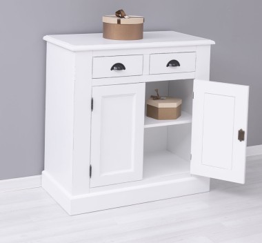 Bufet cu 2 usi, 2 sertare, BAS de la Rustic Butique PS70BAS - Culoare_P030++P004A - 2 STRATURI DE CULORI ANTICHIZAT