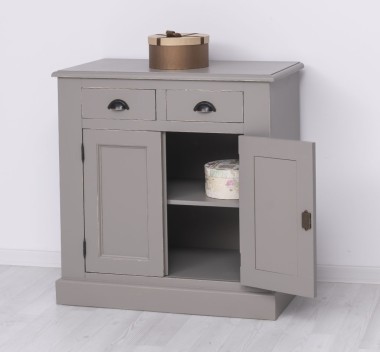 Bufet cu 2 usi, 2 sertare, BAS de la Rustic Butique PS70BAS - Culoare_P025++P030A - 2 STRATURI DE CULORI ANTICHIZAT