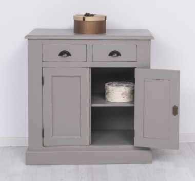 Bufet cu 2 usi, 2 sertare, BAS de la Rustic Butique PS70BAS - Culoare_P025++P030A - 2 STRATURI DE CULORI ANTICHIZAT