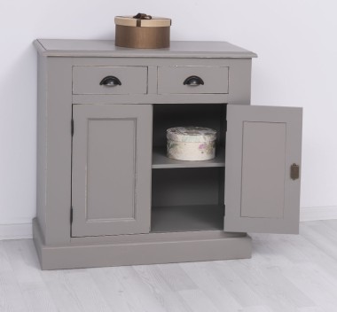 Bufet cu 2 usi, 2 sertare, BAS de la Rustic Butique PS70BAS - Culoare_P025++P030A - 2 STRATURI DE CULORI ANTICHIZAT
