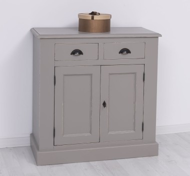 Bufet cu 2 usi, 2 sertare, BAS de la Rustic Butique PS70BAS - Culoare_P025++P030A - 2 STRATURI DE CULORI ANTICHIZAT