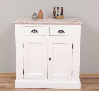 Bufet cu 2 usi, 2 sertare, BAS de la Rustic Butique PS70BAS - Culoare Top_P071 - Culoare Corp_P039 - DUBLU COLOR