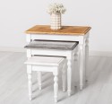 Set 3 mese cafea de la Rustic Butique PS80 - Culoare Top_Multicolor - Culoare Corp_P004 - MULTICOLOR