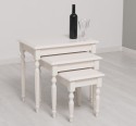 Set 3 mese cafea de la Rustic Butique PS80 - Culoare_P015 - VOPSIT