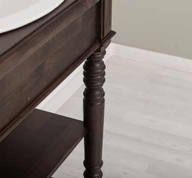 Dulap baie pentru lavoare cu picioare strunjite - lavoarele sunt incluse in pret - Culoare_P111 - LACUIT & VOPSIT de la Rustic Butique OUTPS657 - Culoare_P111 - LACUIT & VOPSIT
