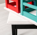 Masa cu blat stejar, dim. 80x80x78 cu 4 scaun - Culoare Top_P080 - Culoare Corp_Multicolor - MULTICOLOR de la Rustic Butique OUTPS659-80+4XPS83 - Culoare Top_P080 - Culoare Top_P080 - Culoare Corp_Multicolor - MULTICOLOR