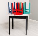 Masa cu blat stejar, dim. 80x80x78 cu 4 scaun - Culoare Top_P080 - Culoare Corp_Multicolor - MULTICOLOR de la Rustic Butique OUTPS659-80+4XPS83 - Culoare Top_P080 - Culoare Top_P080 - Culoare Corp_Multicolor - MULTICOLOR