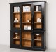 Comoda fara sertare, usi cu sticla + vitrina 2 usi si rafturi deschise sup - Culoare Ext._P150 / Culoare Int._P001 - DUBLU COLOR de la Rustic Butique OUTPS689BAS+PS481SUP - Culoare Ext._P150 / Culoare Int._P001 - DUBLU COLOR