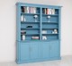 Biblioteca mare cu ornamente, 4 usi si spatiu deschis, BAS + SUP - Culoare_P053 - VOPSIT de la Rustic Butique OUTPS731BAS+SUP - Culoare_P053 - VOPSIT