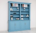 Biblioteca mare cu ornamente, 4 usi si spatiu deschis, BAS + SUP - Culoare_P053 - VOPSIT de la Rustic Butique OUTPS731BAS+SUP - Culoare_P053 - VOPSIT