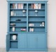 Biblioteca mare cu ornamente, 4 usi si spatiu deschis, BAS + SUP - Culoare_P053 - VOPSIT de la Rustic Butique OUTPS731BAS+SUP - Culoare_P053 - VOPSIT