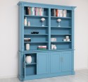 Biblioteca mare cu ornamente, 4 usi si spatiu deschis, BAS + SUP - Culoare_P053 - VOPSIT de la Rustic Butique OUTPS731BAS+SUP - Culoare_P053 - VOPSIT